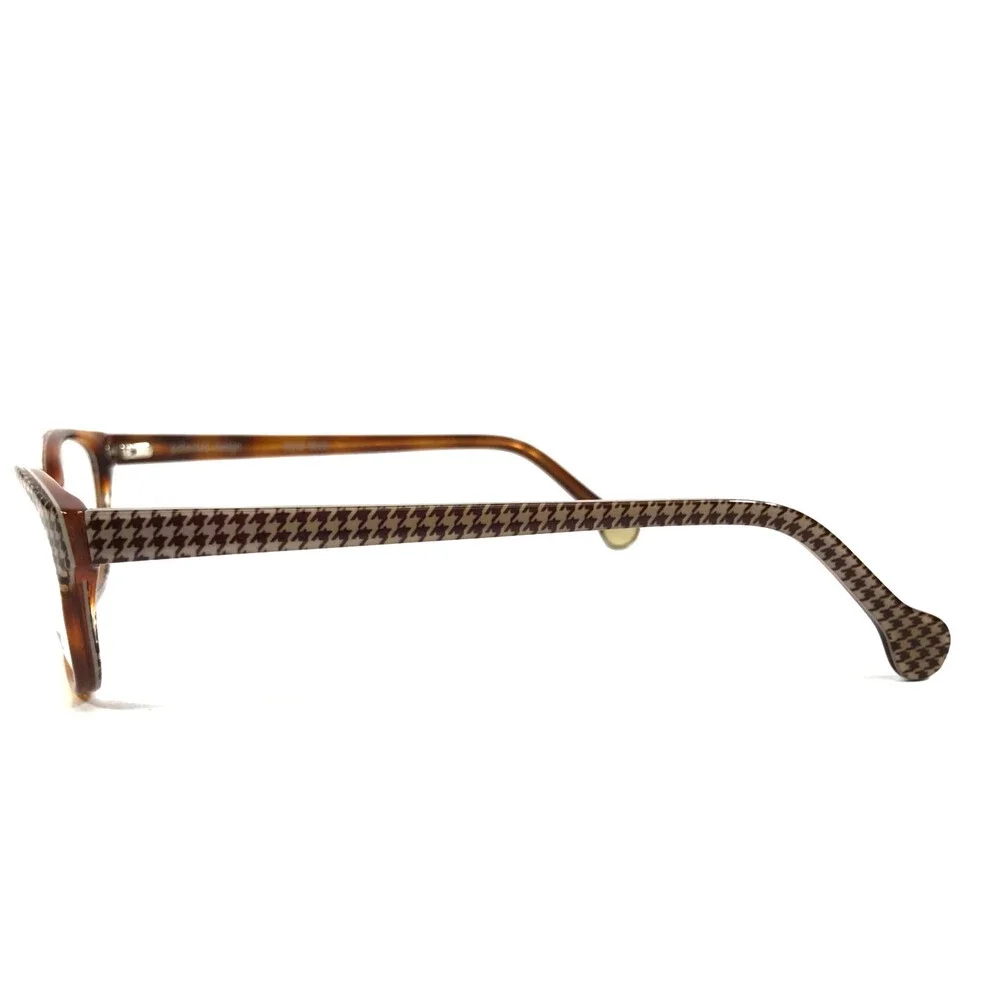BOZ Eyeglasses Frames VANINA 0393 Brown White Black Houndstooth 52-16-145